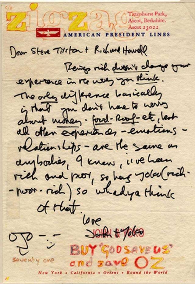John Lennon letter
